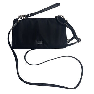 The Sak Black Nylon Esperato Crossbody Wallet Wristlet Purse Bag Travel 8x4.5